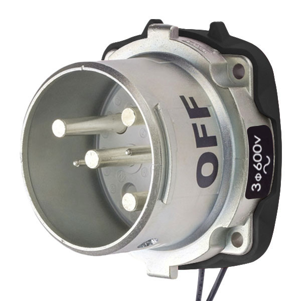 37-68143-972 - DS60 INLET METAL SIZE 4 TYPE 3R 3P+G 60A 600 VAC 60 Hz +2 AUX